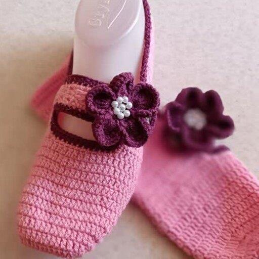 پاپوش بافتنی شیک